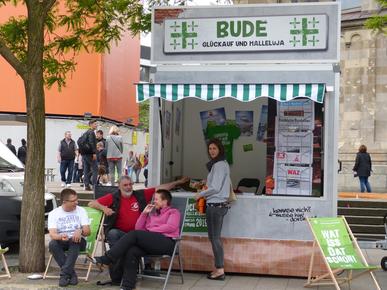 Was suchen westfälische Buden beim Kirchentag in Berlin und Wittenberg?